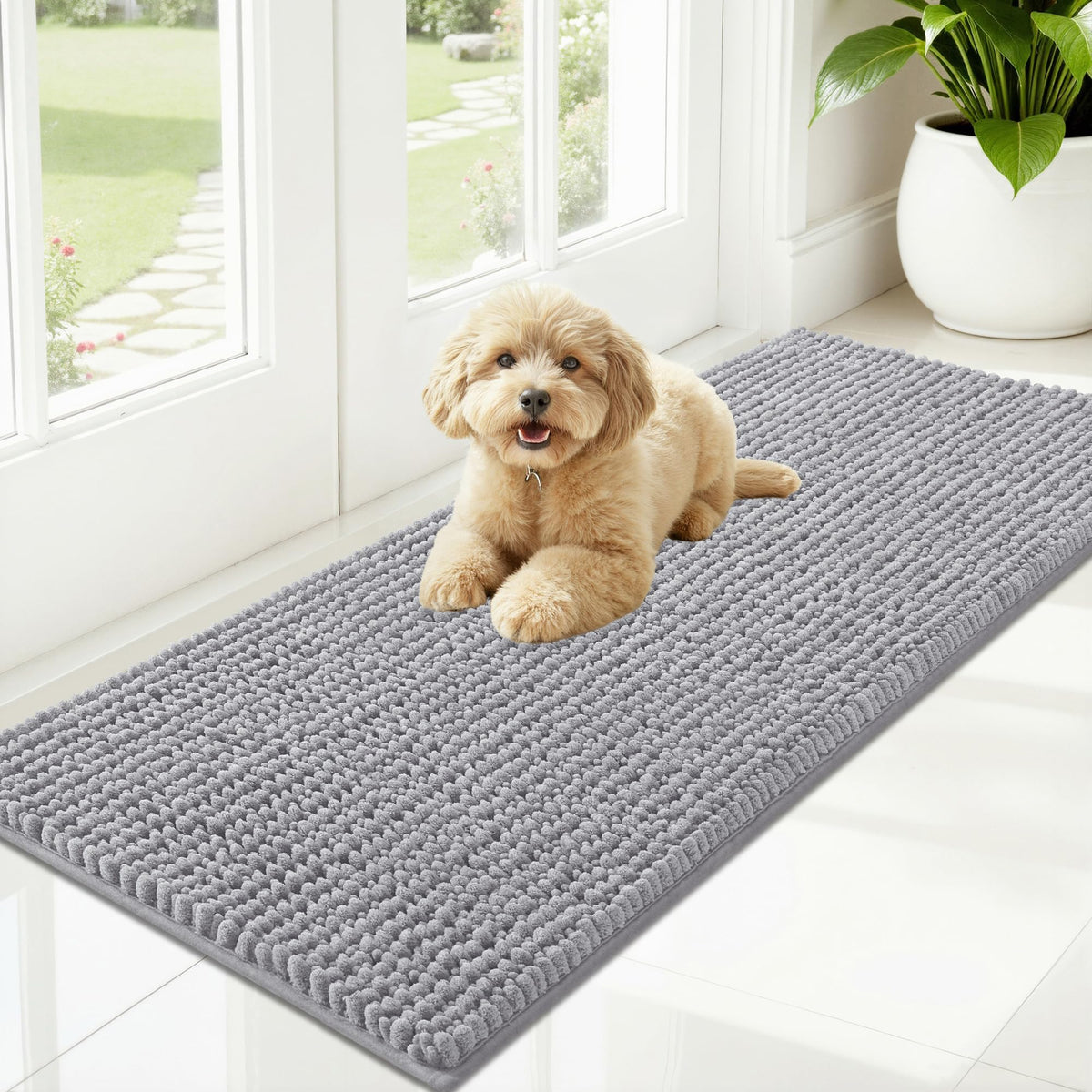 OLANLY Pet Bed Mat in 47" X 20", Light Grey
