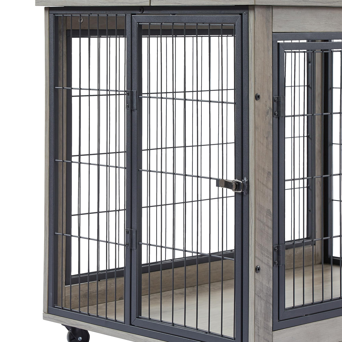 NicBex Animal Cage in 38.6"L x 25.2"W x 56.9"H, Grey