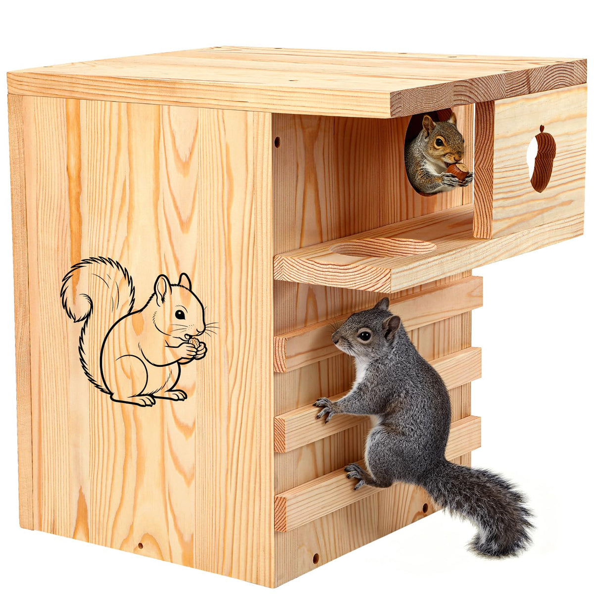 ONKO Animal Shelter in 12.8"wide, Wood