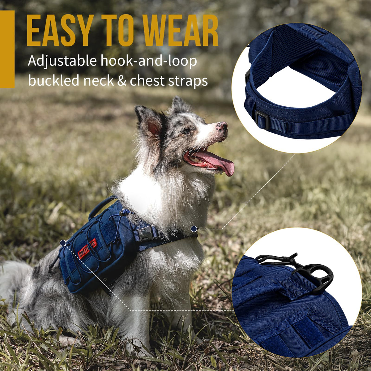 ONETIGRIS Pet Supplies in Medium, Blue