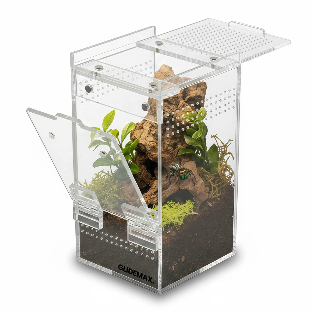 GlideMax Vivarium in 3x3x6inch, Transparent
