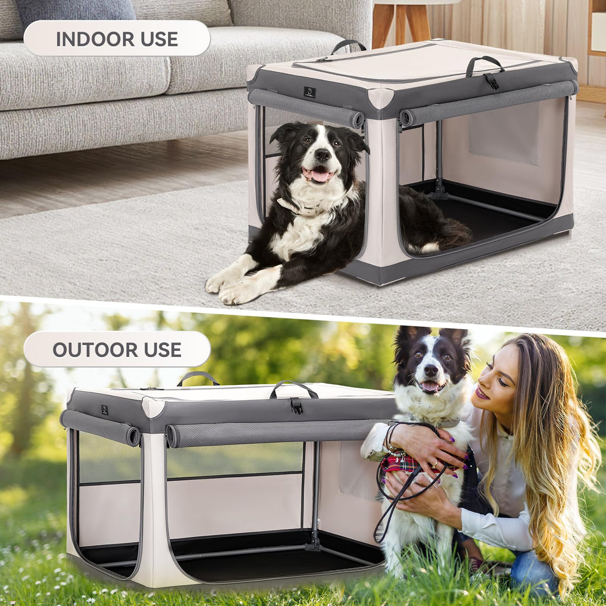 A 4 Pet Animal Cage in 36.0"L x 24.0"W x 23.0"H, Grey