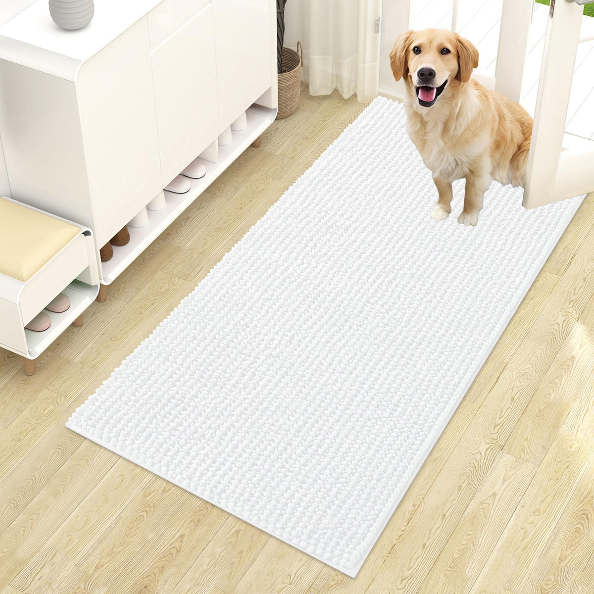 OLANLY Pet Bed Mat in 44" X 24", White