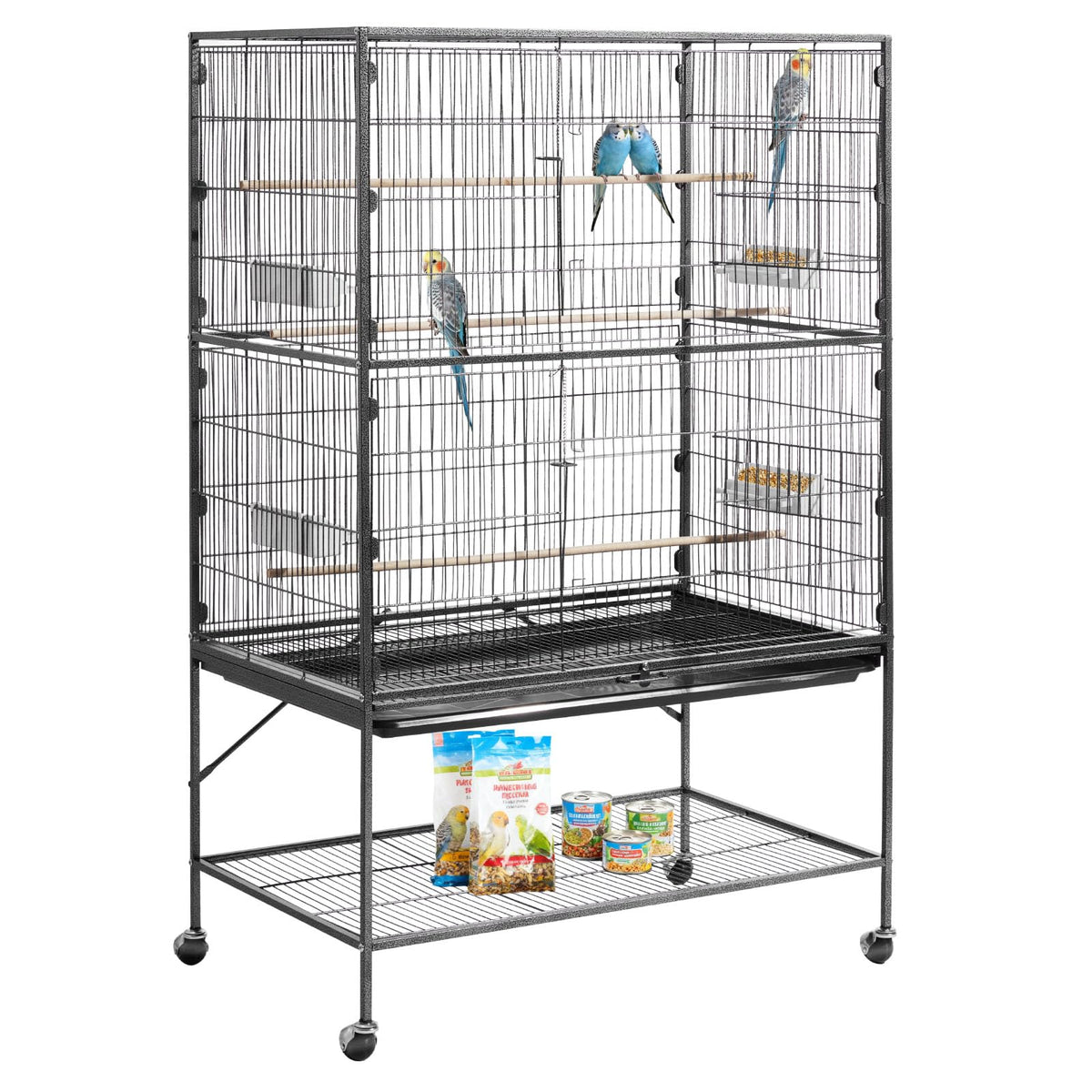VEVOR Animal Cage in 36.6"L x 22.8"W x 59.5"H, Black
