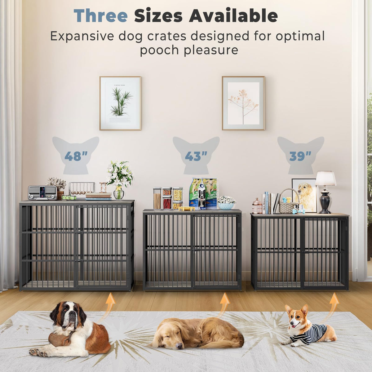 Lyromix Animal Cage in 47.2"L x 29.1"W x 37.6"H, Ancient gray