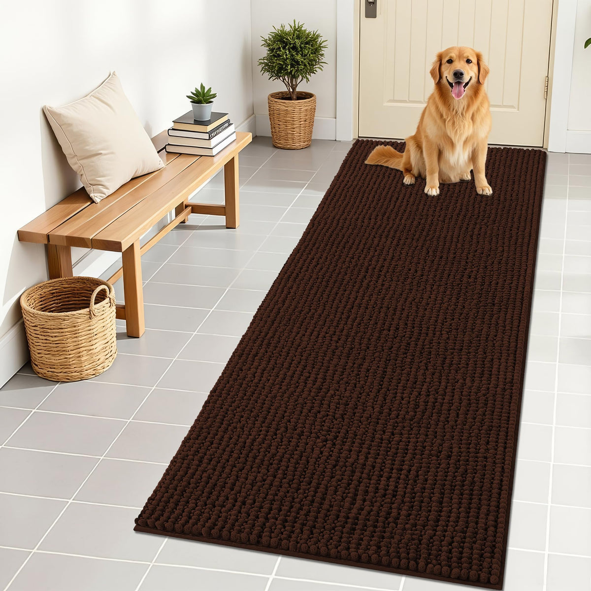 OLANLY Pet Bed Mat in 70" X 24", Brown