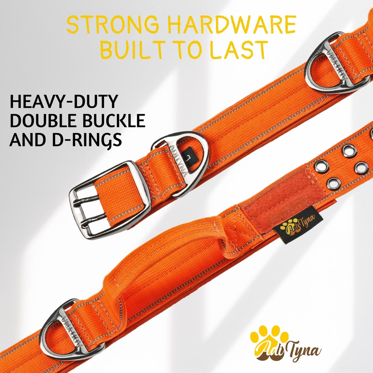 ADITYNA Animal Collar in Extra-Large: Fit 24-30" Neck, Orange