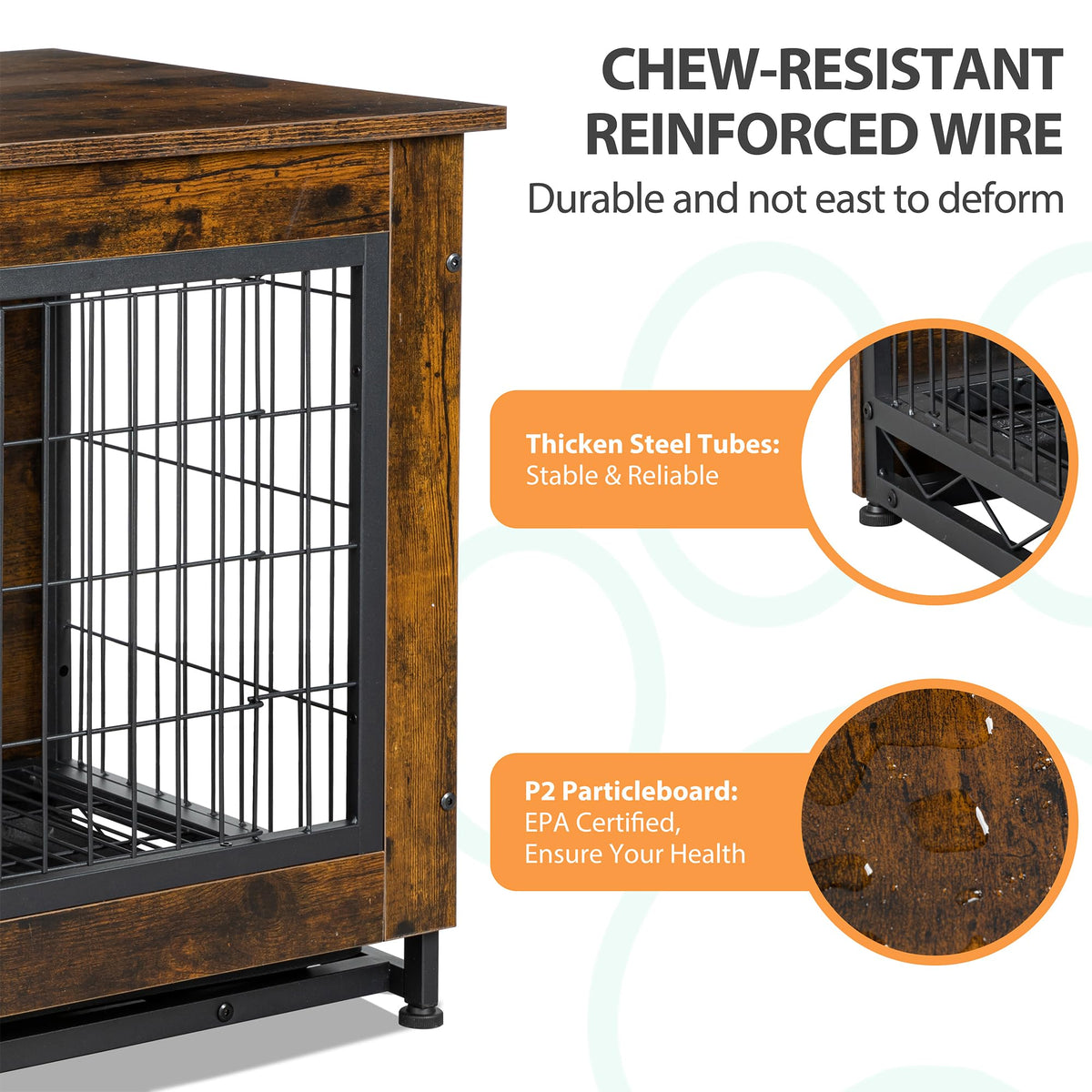 Shintenchi Animal Cage in 38.6" L*25.6" W*26.8" H, Brown