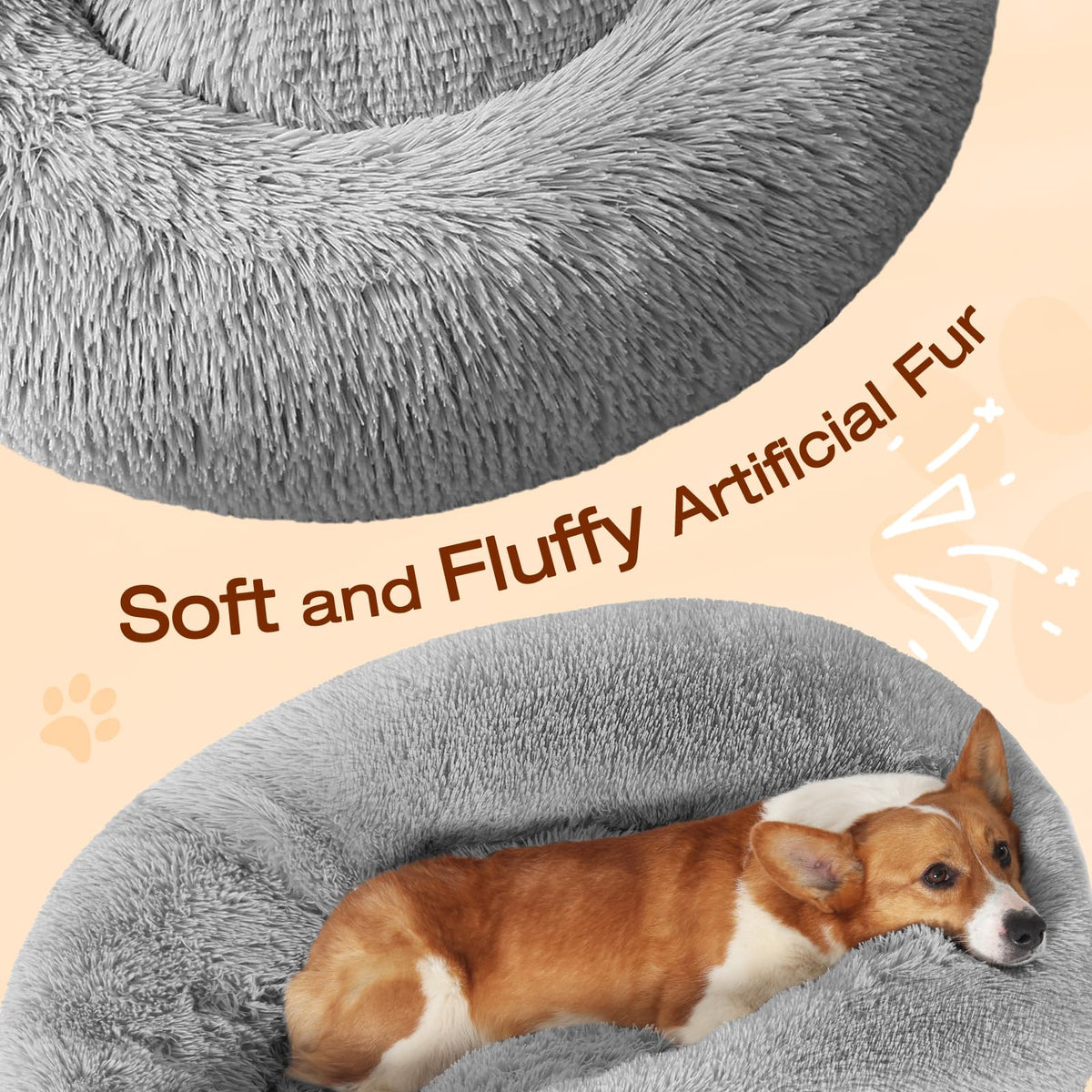 JOLLYVOGUE Pet Bed Mat in 27", Smoke Black