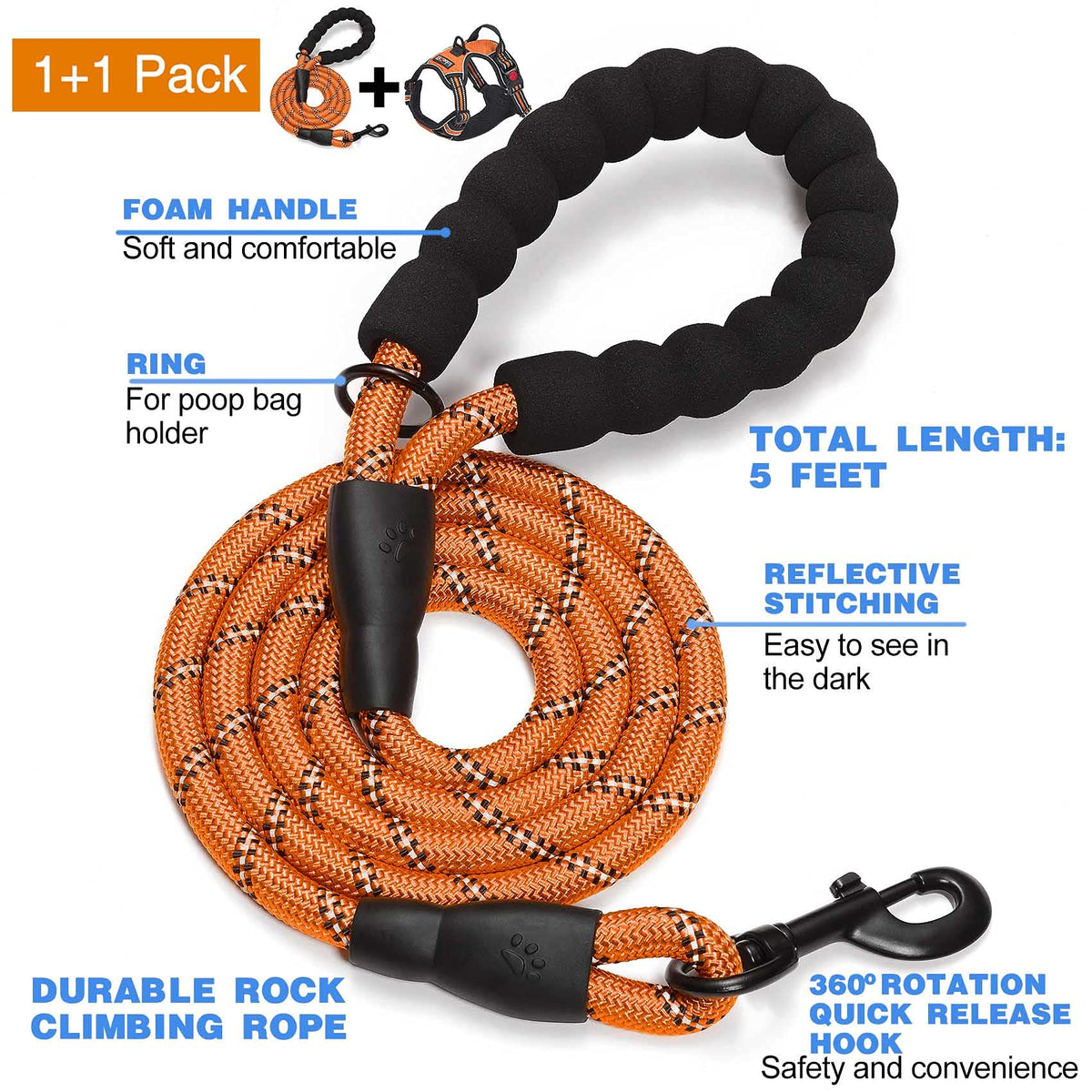tobeDRI Animal Harness in Medium, Orange