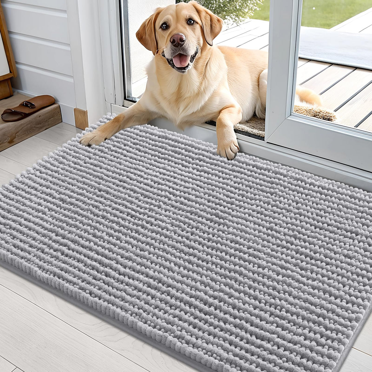 OLANLY Pet Bed Mat in 36" X 24", Light Grey