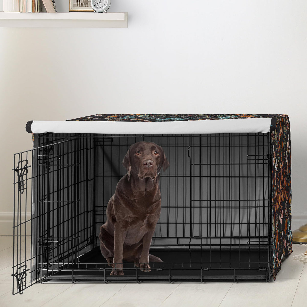 Sweet Jojo Designs Animal Cage in 42.0"L x 30.0"W x 28.5"H, Wild Flower Black