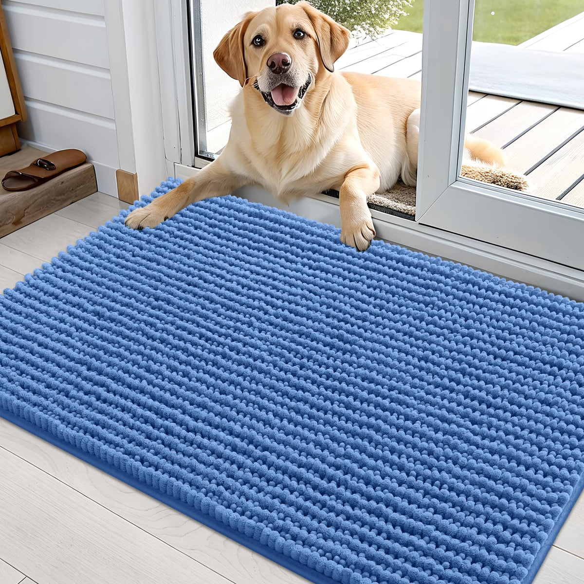 OLANLY Pet Bed Mat in 36" X 24", Cornflower Blue