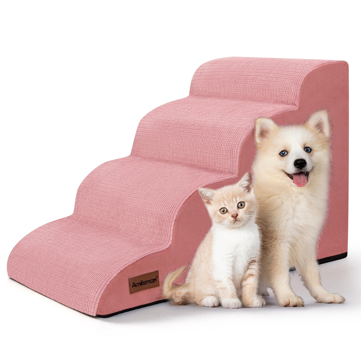 aodisman Animal Stair in Standard 4-Step 17.4"H, Pink