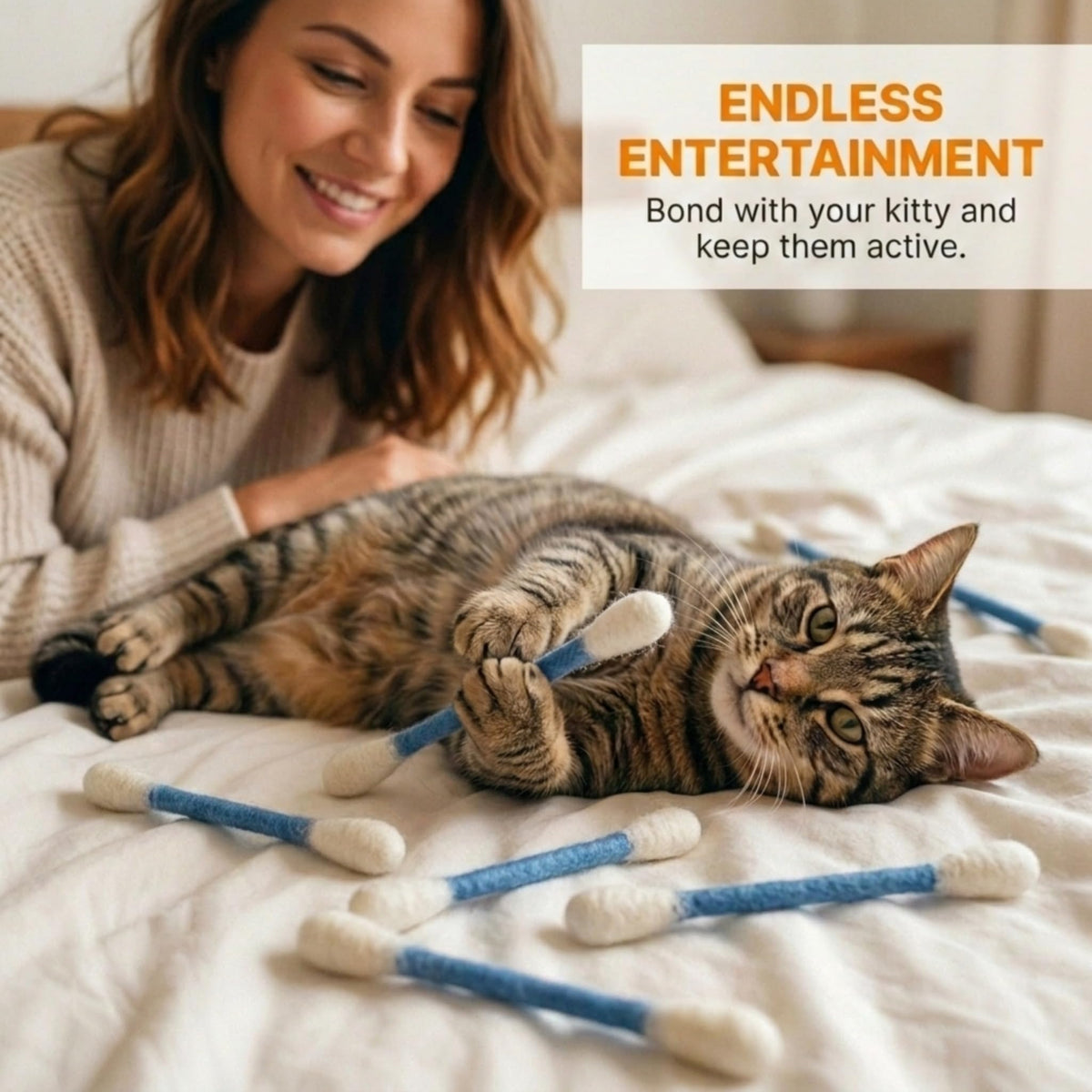 Glaciart One Pet Toy in Regular, Blue Swabs
