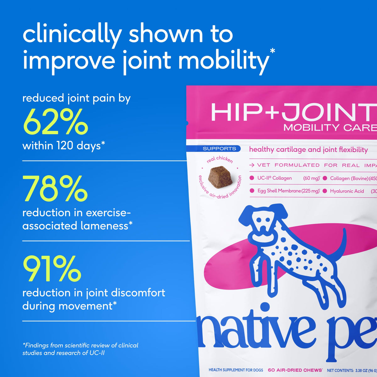Native Pet Animal Nutritional Supplement in 60 Servings, Mobility Care