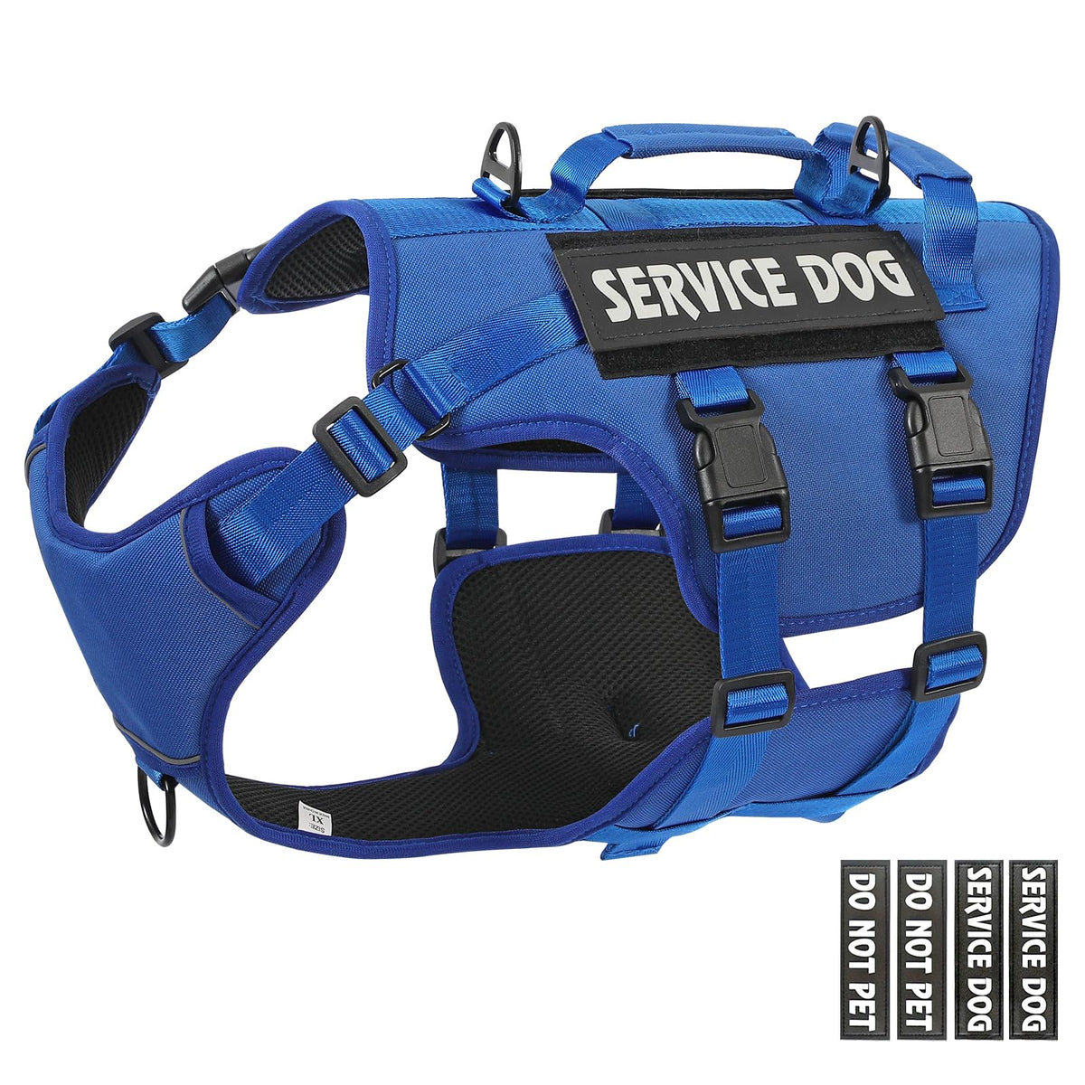 Jane Shine Animal Harness in S(Neck:14-18",Chest:17-24"), Blue
