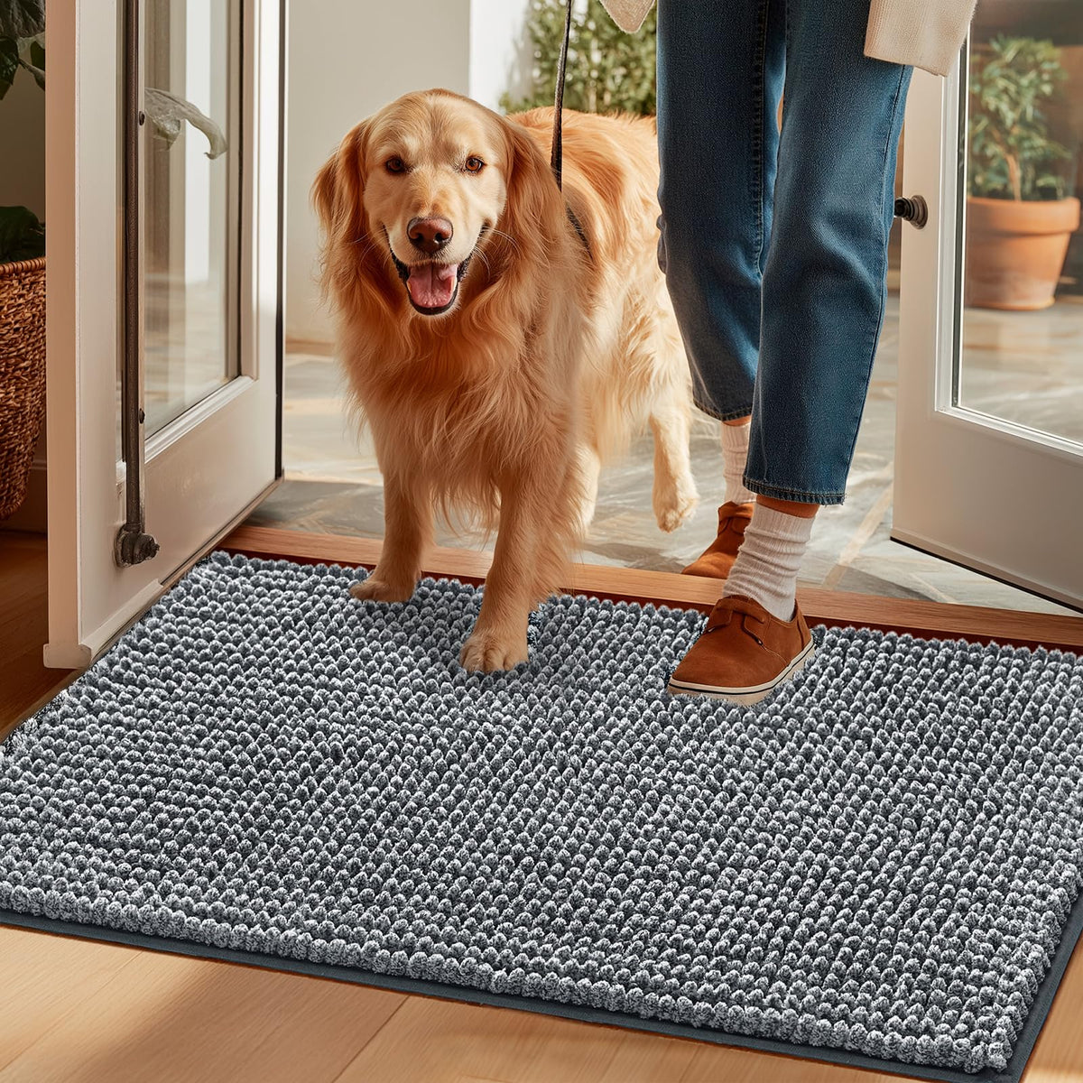 EHEYCIGA Pet Bed Mat in 36x24inch, Grey