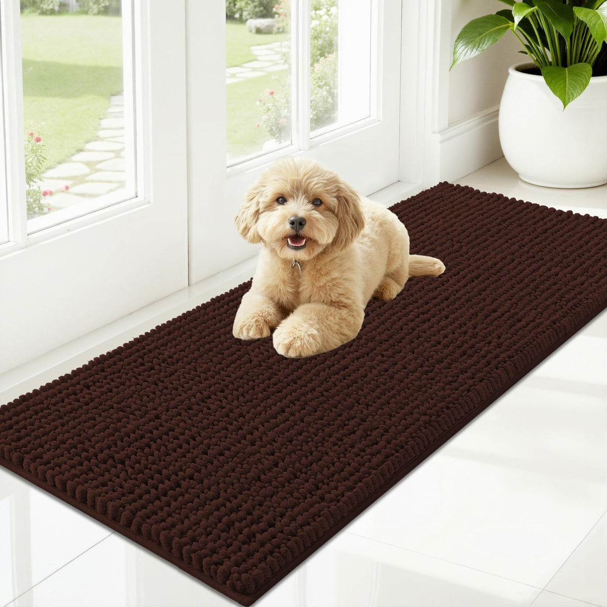OLANLY Pet Bed Mat in 47" X 20", Brown