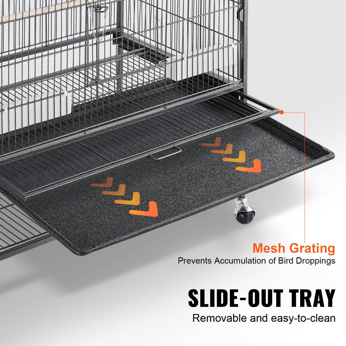 VEVOR Animal Cage in 31.1"L x 20.1"W x 52.0"H, Black