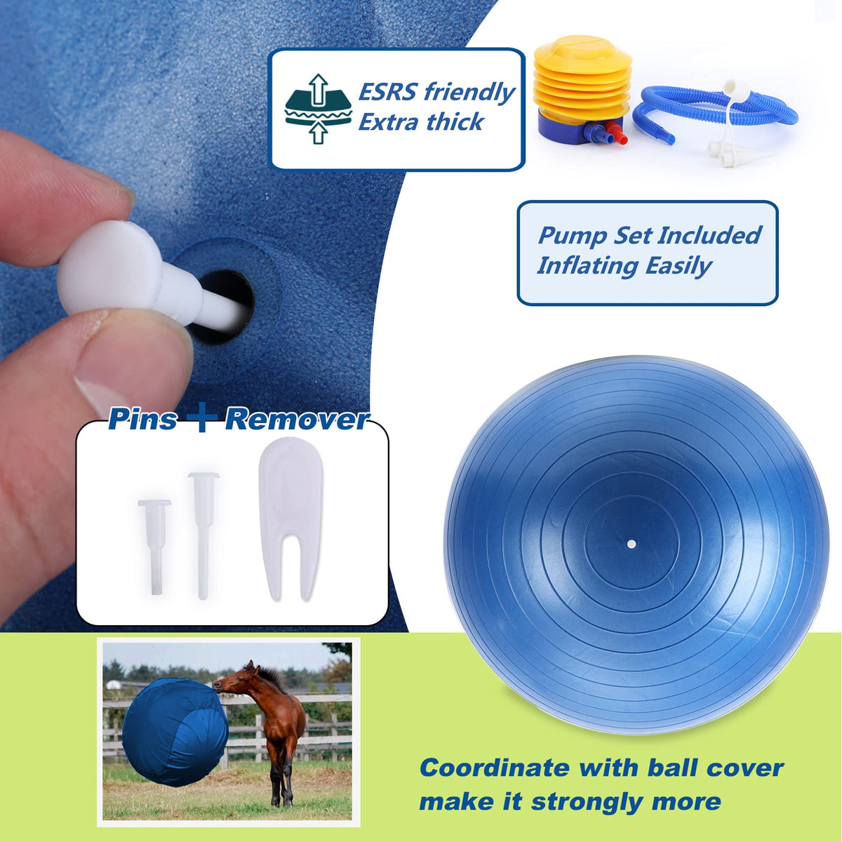 SWYIVY Recreation Ball in 40 Inch, Blue