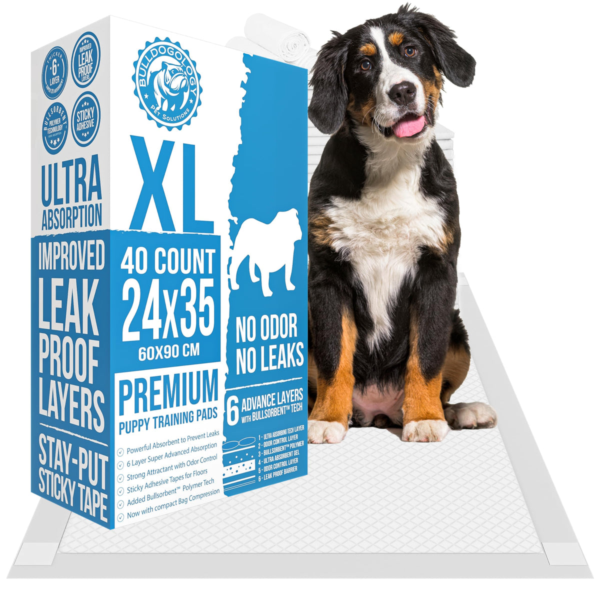 Bulldogology Pet Solutions Disposable Incontinence Surface Protector in 30-Count (30x30), White