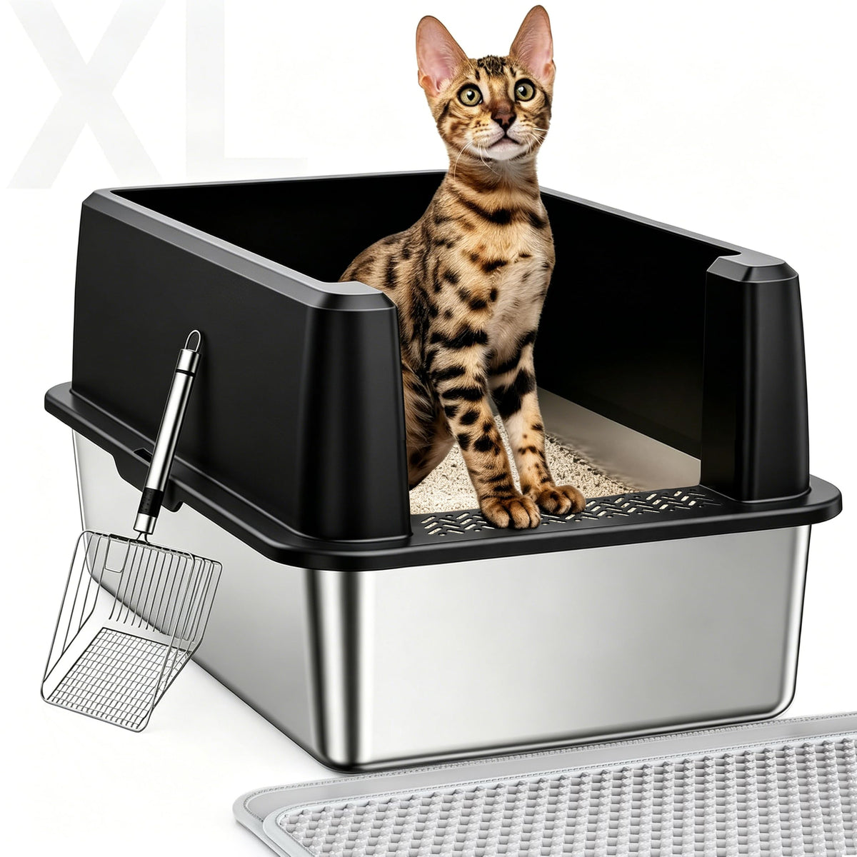WoofiGo Litter Box in XL Extra Large, 23 - Black (Pack of 1)