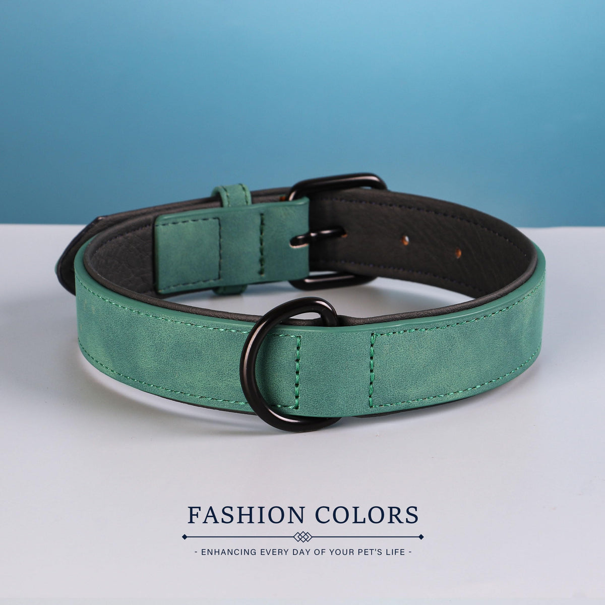 Didog Animal Collar in M: Fit Neck 11-14"(10-20 lbs), Green