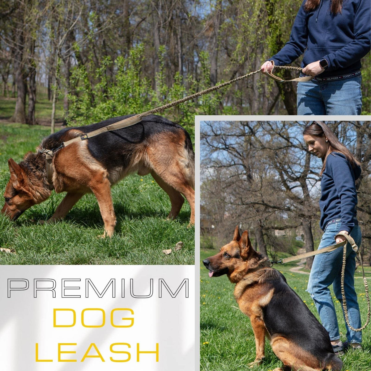 ADITYNA Leash in 6ft to 7.5ft, Black