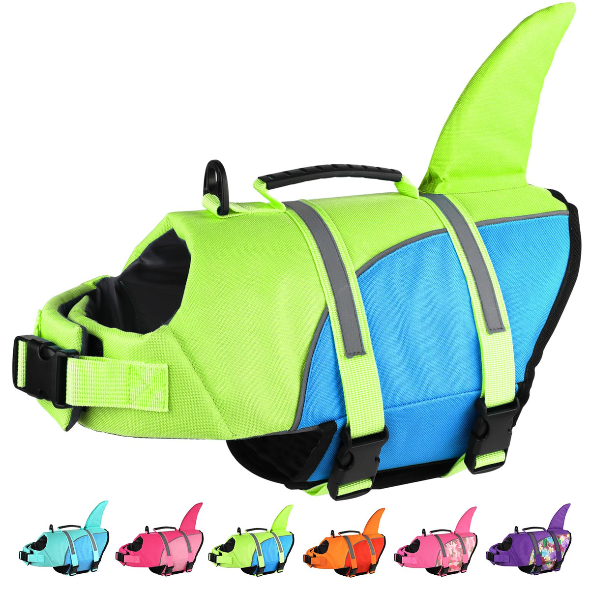 Doglay Pet Apparel in X-small, Fluorescent Green & Blue