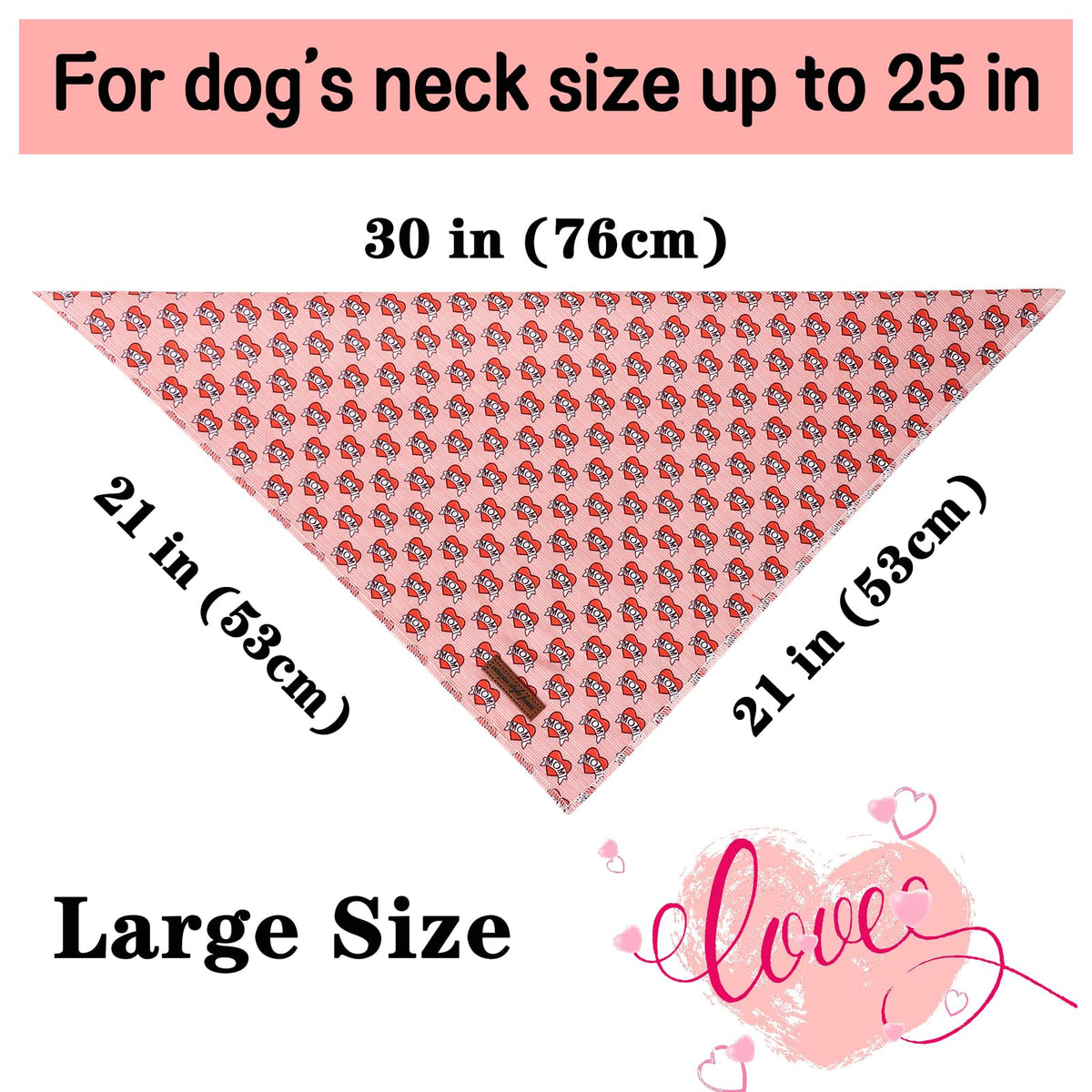 Unique style paws Animal Collar in S, mom love-bandana