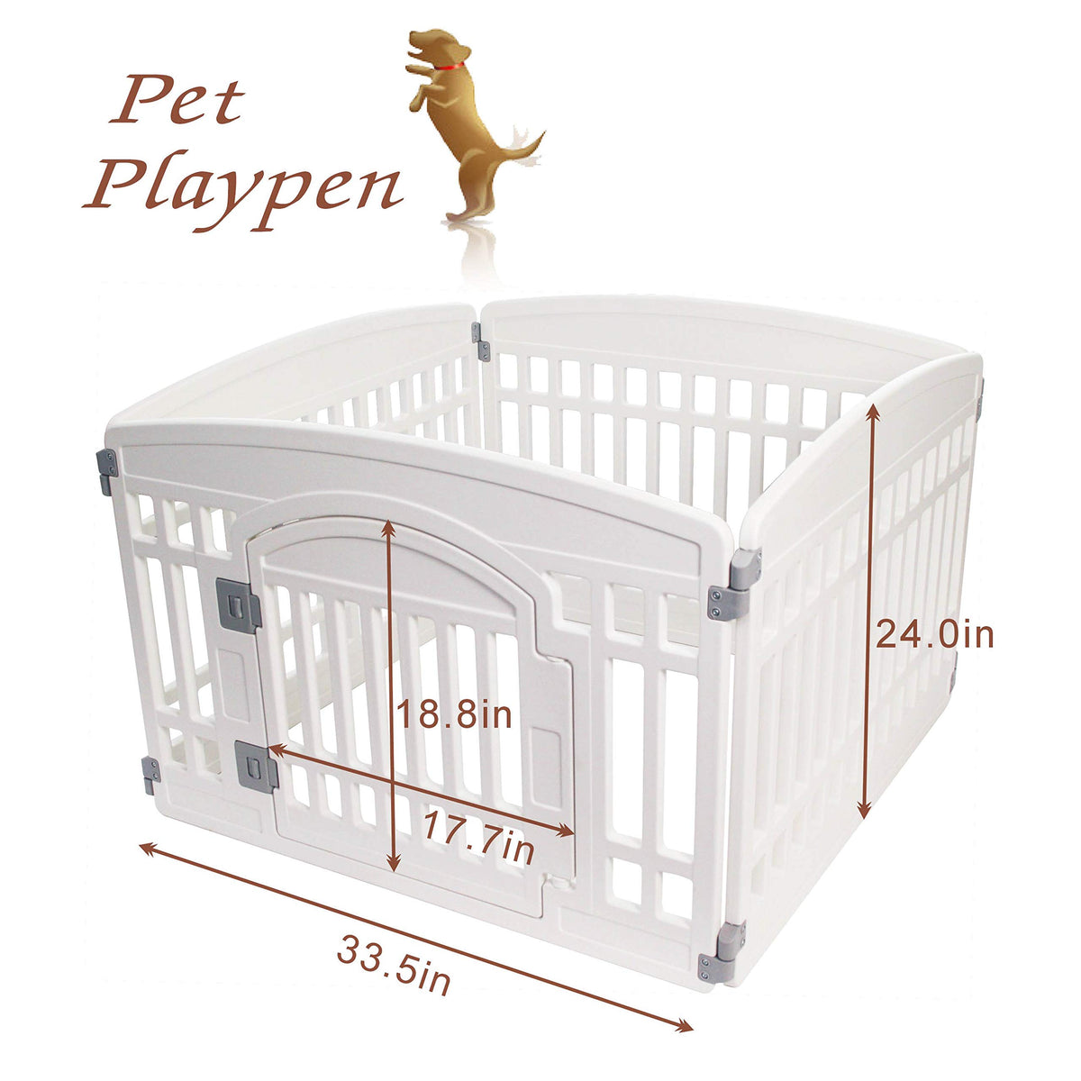 Gupamiga Pet Playpen in White