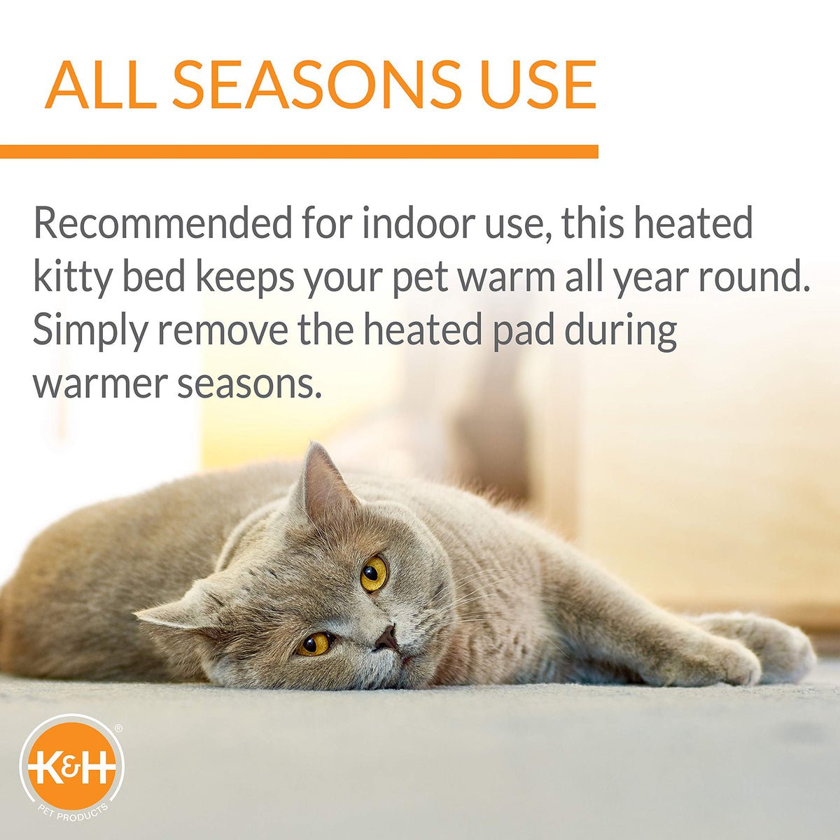 K&H Pet Products Pet Bed Mat in Small 18 Inches Round, Blue