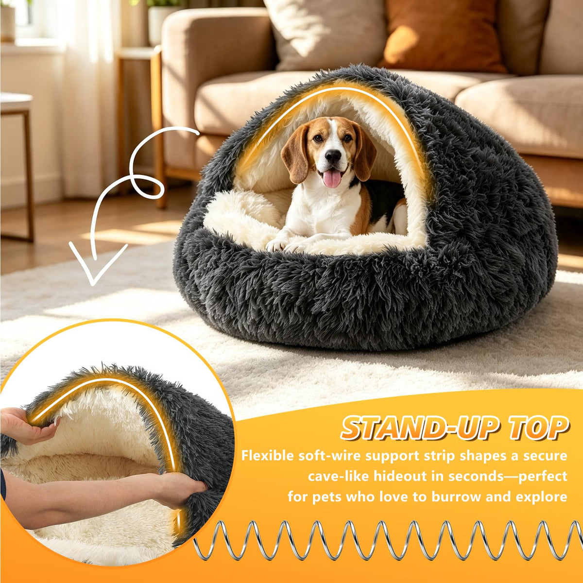 NOYAL Pet Bed Mat in X-Small 15.7'', Dark grey
