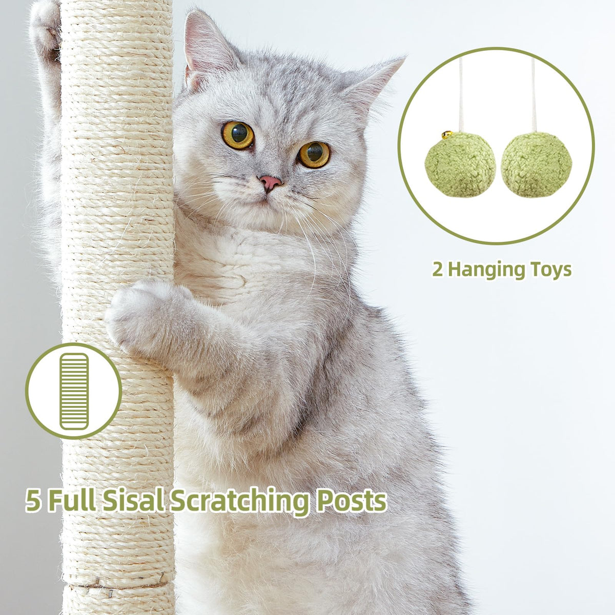 Feliskyn Pet Activity Structure in 28 Inches, Green