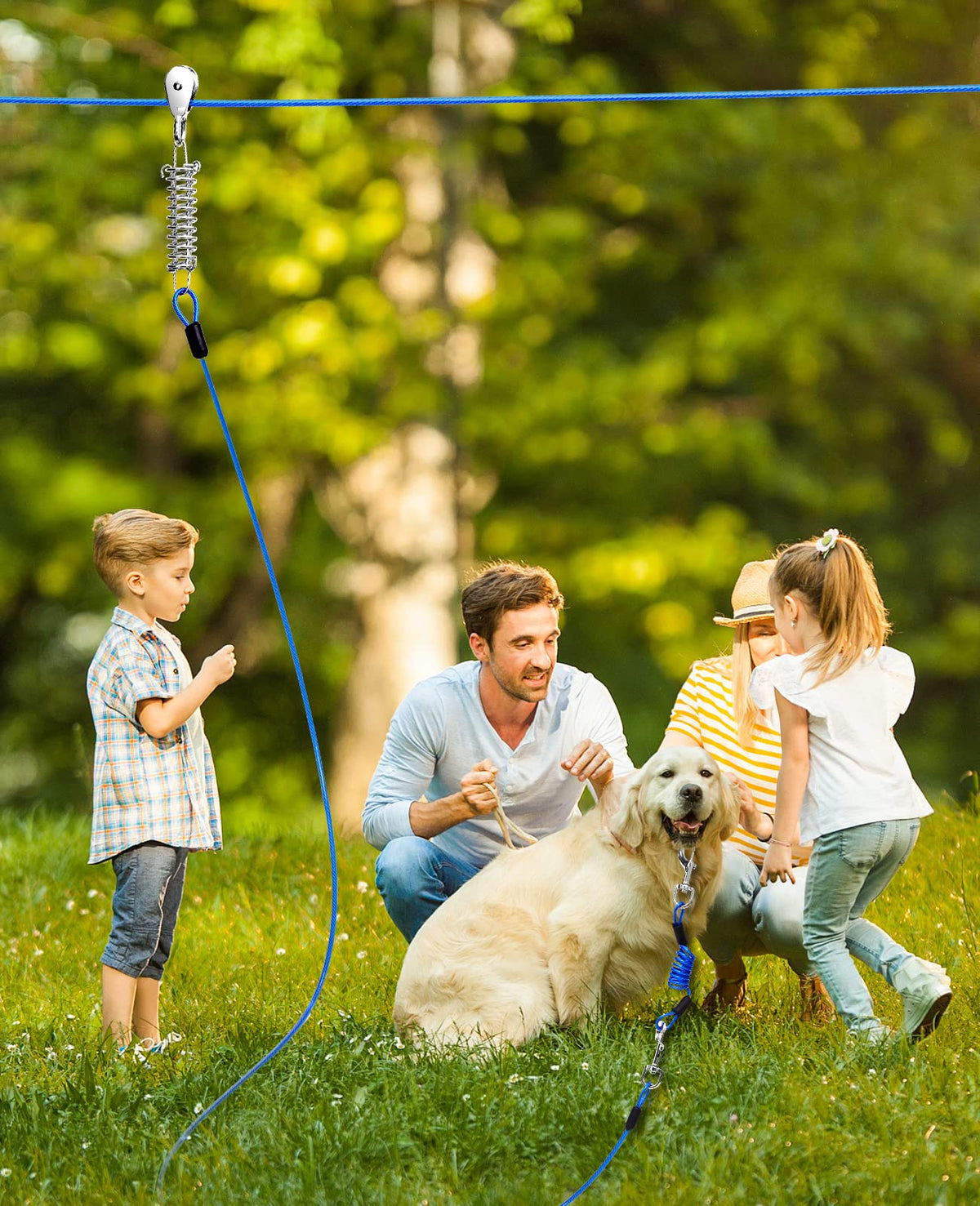 Duckygoo Leash in 100 FT,125LBS, Blue