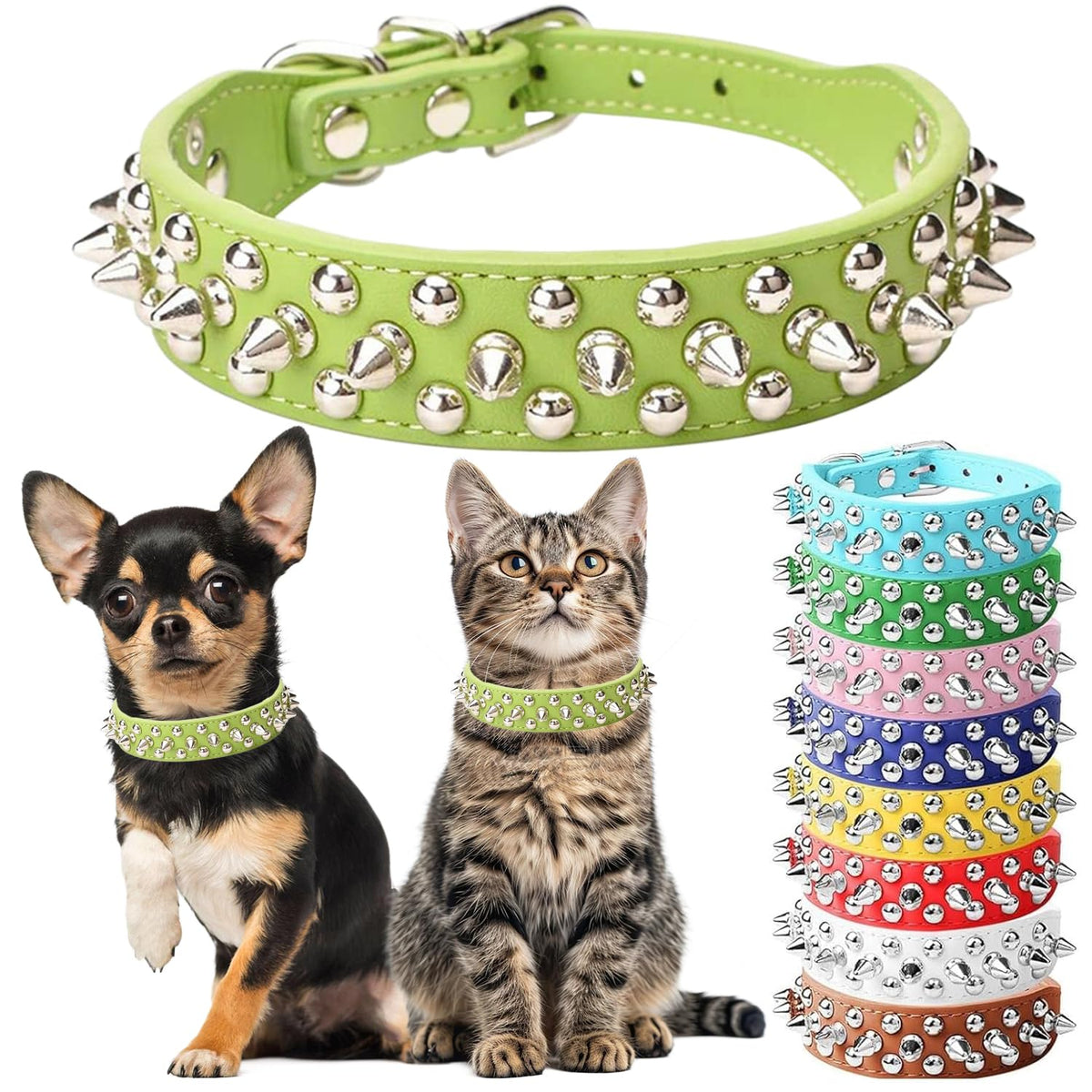 PSPORT Animal Collar in XXS(Neck 6-8"), Light Green