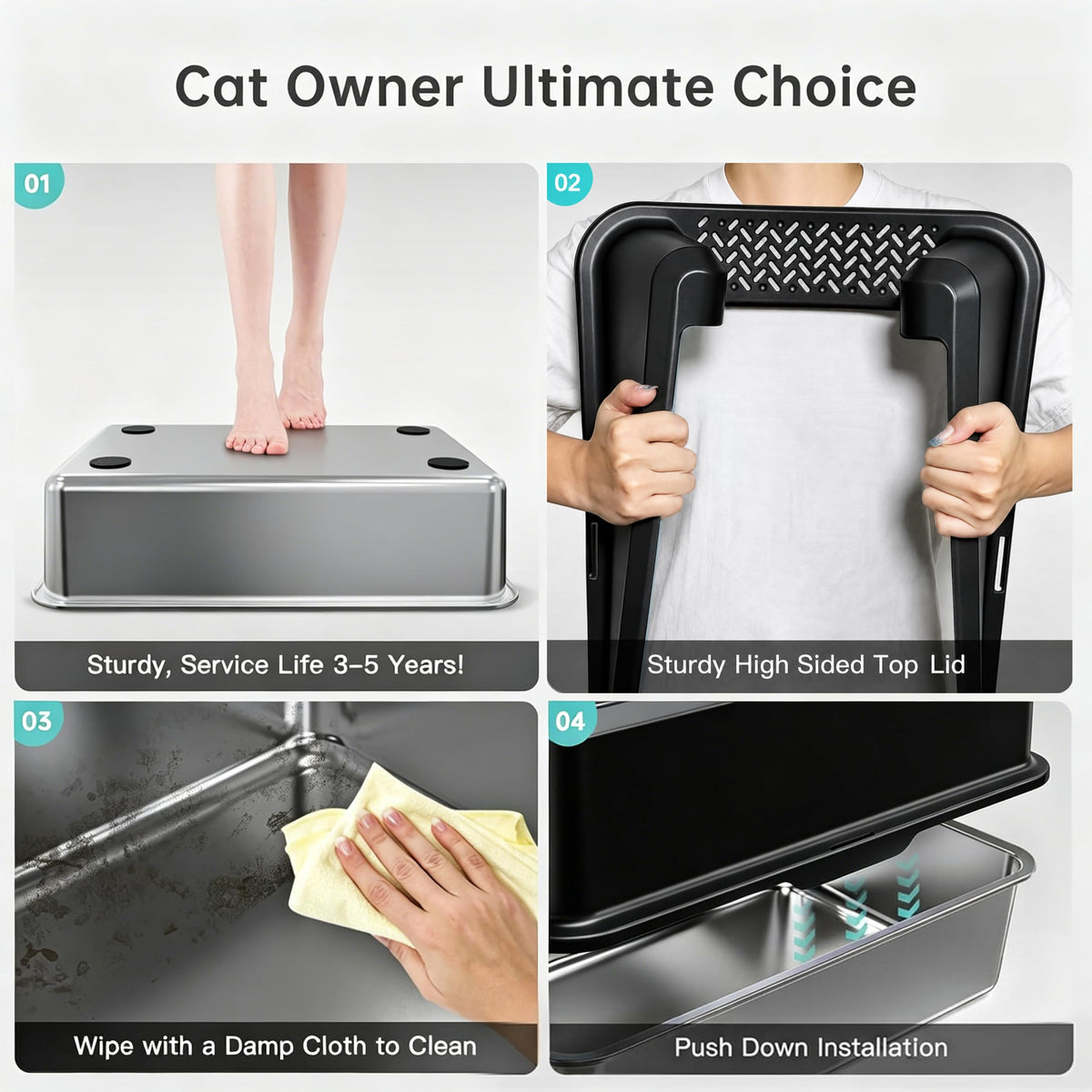 WoofiGo Litter Box in XL Extra Large, 23 - Black (Pack of 1)