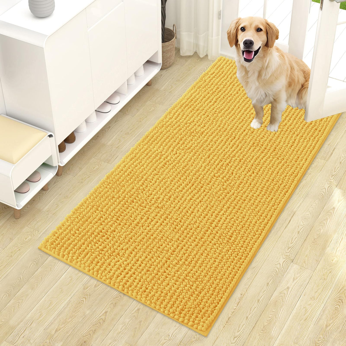 OLANLY Pet Bed Mat in 44" X 24", Yellow