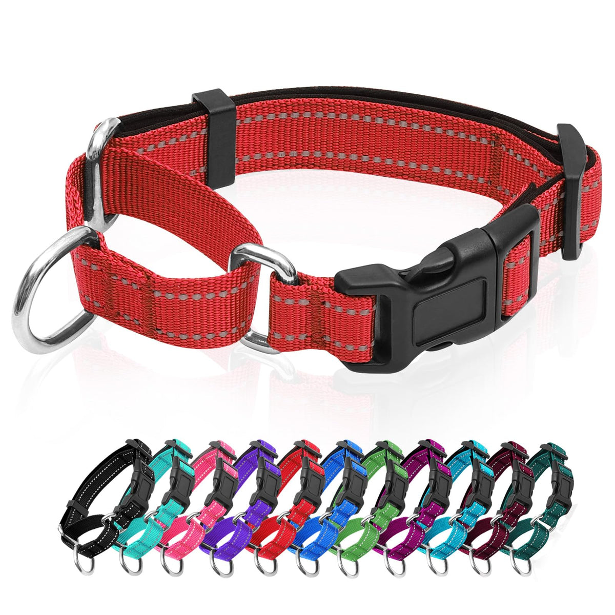 GDLKPS Animal Collar in XS:3/4" Wide for 11.5"-13.5" Neck, Red