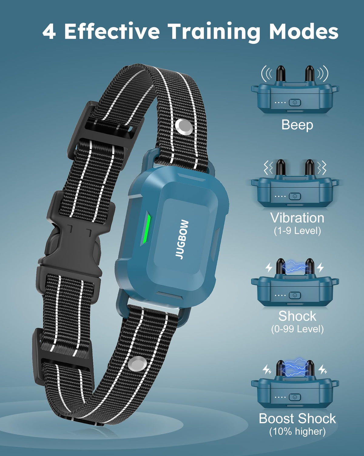 Jugbow Animal Collar in 7.8" to 24.4", Blue 1 pack