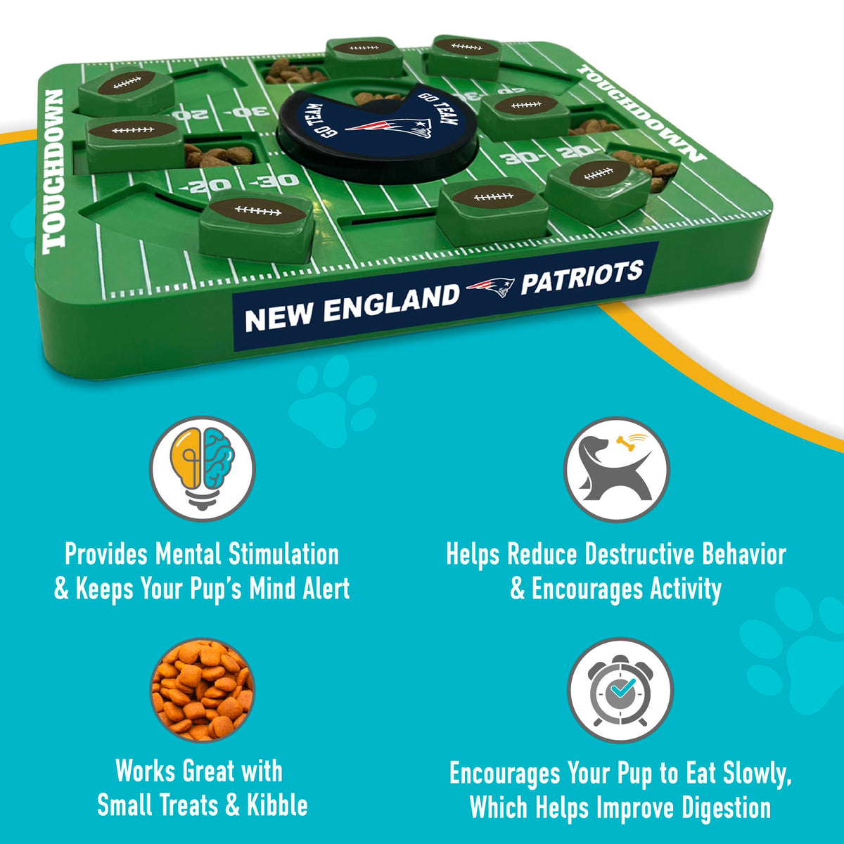 Pets First Pet Feeder in Large, NEW ENGLAND PATRIOTS