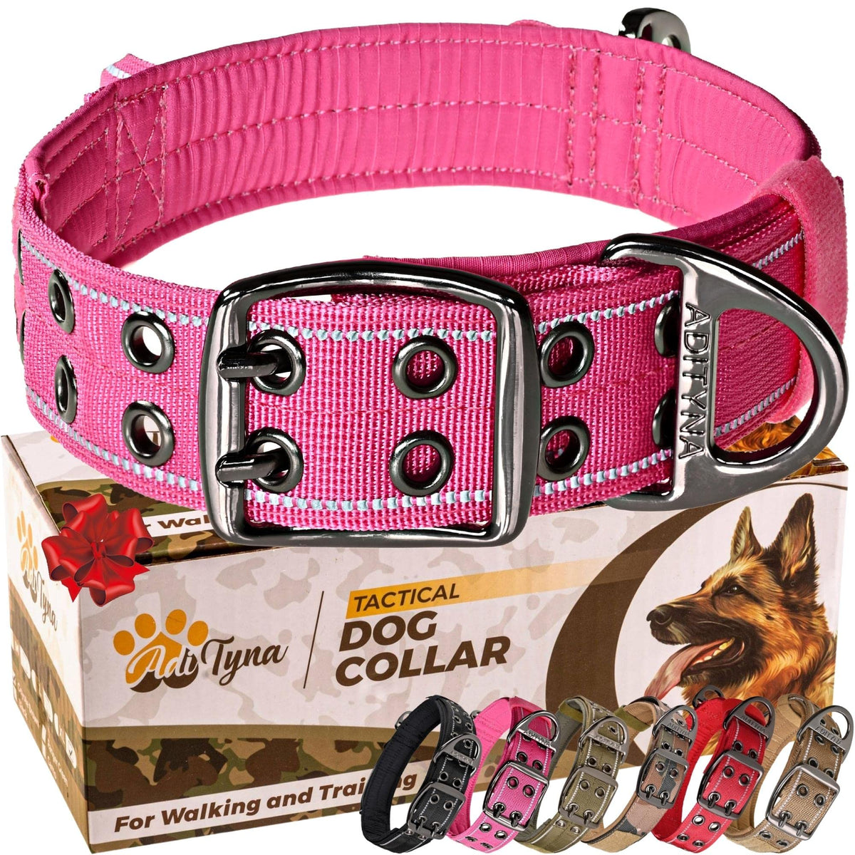 ADITYNA Animal Collar in Extra-Large: Fit 24-30" Neck, Pink