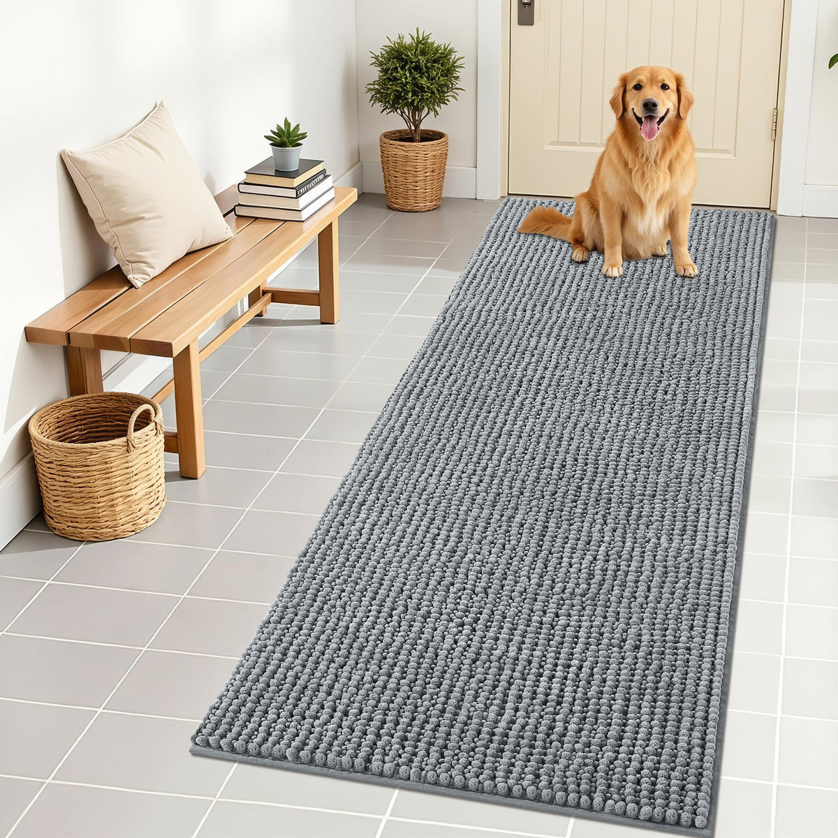 OLANLY Pet Bed Mat in 70" X 24", Grey