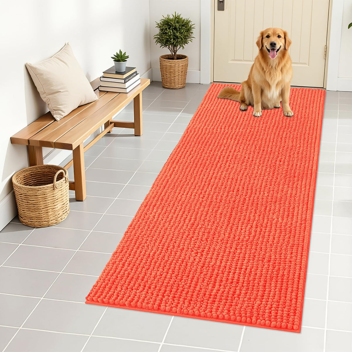 OLANLY Pet Bed Mat in 59" X 24", Coral