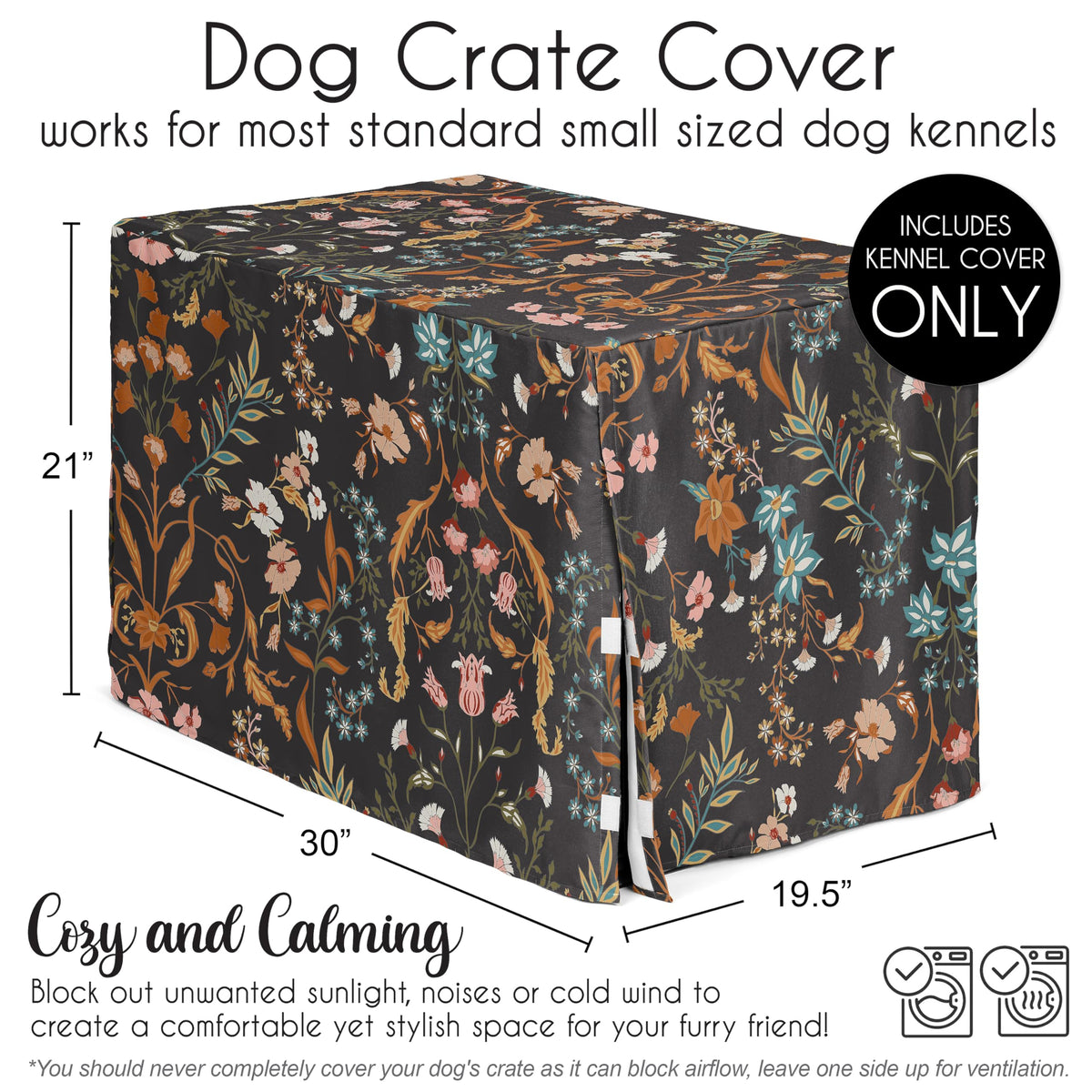 Sweet Jojo Designs Animal Cage in 30.0"L x 21.0"W x 19.5"H, Wild Flower Black
