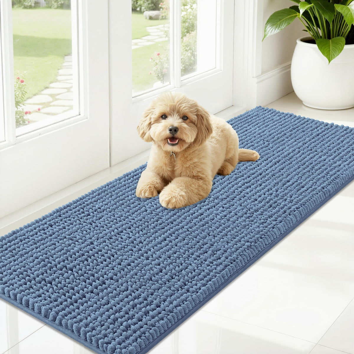 OLANLY Pet Bed Mat in 59" X 20", Airy Blue