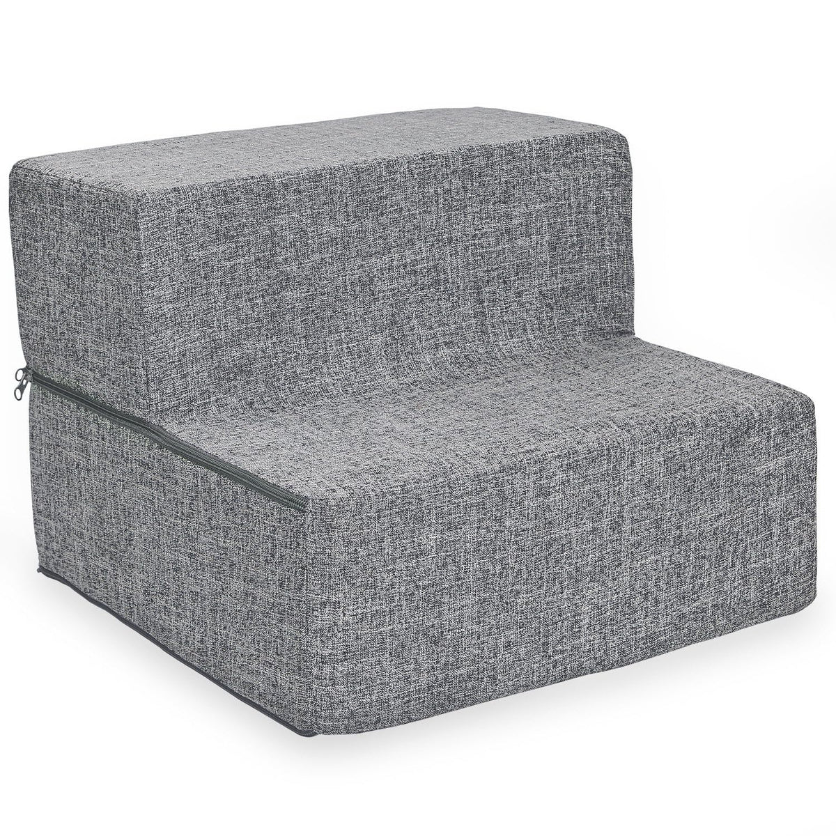 Best Pet Supplies Animal Stair in H: 12 Inches (Foldable), Ash Gray Linen