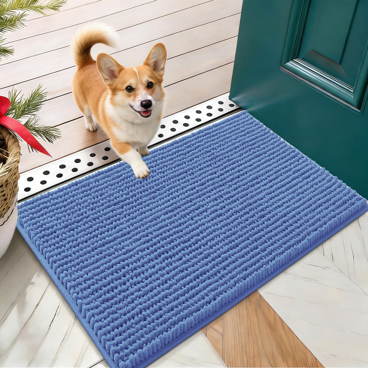OLANLY Pet Bed Mat in 24" X 16", Cornflower Blue