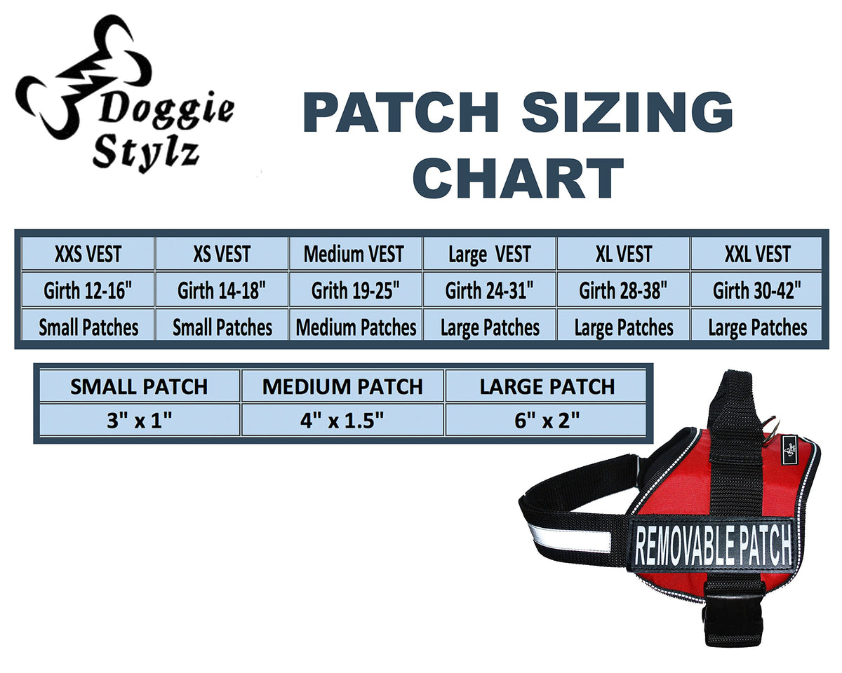 Doggie Stylz Fabric Applique Patch in Small 3"x1", Black